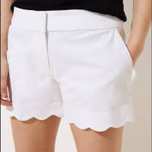 Ann Taylor Loft - Scalloped Shorts (White) NWT